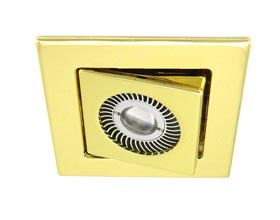 Square recessed LED plug in cabinet light